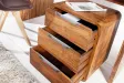 Caisson de bureau design en bois palissandre massif coloris naturel avec 3 tiroirs