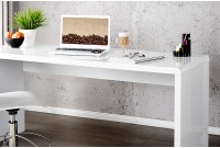 Bureau professionnel 140cm design en MDF coloris blanc