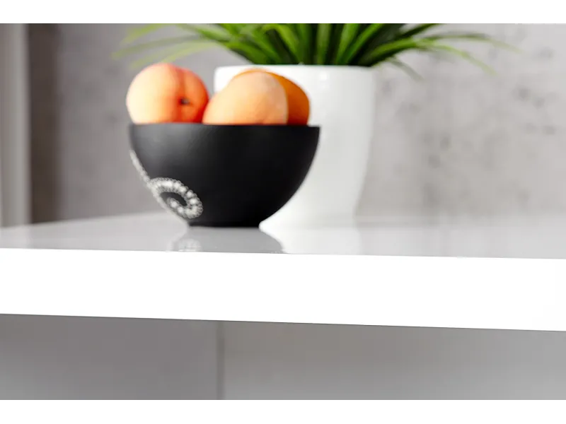 Bureau professionnel 140cm design en MDF coloris blanc