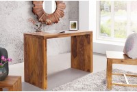 Bureau de 100 cm contemporain en bois massif coloris miel naturel