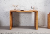 Bureau de 100 cm contemporain en bois massif coloris miel naturel