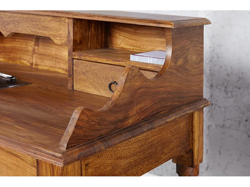 Bureau design de 115cm en bois massif naturel