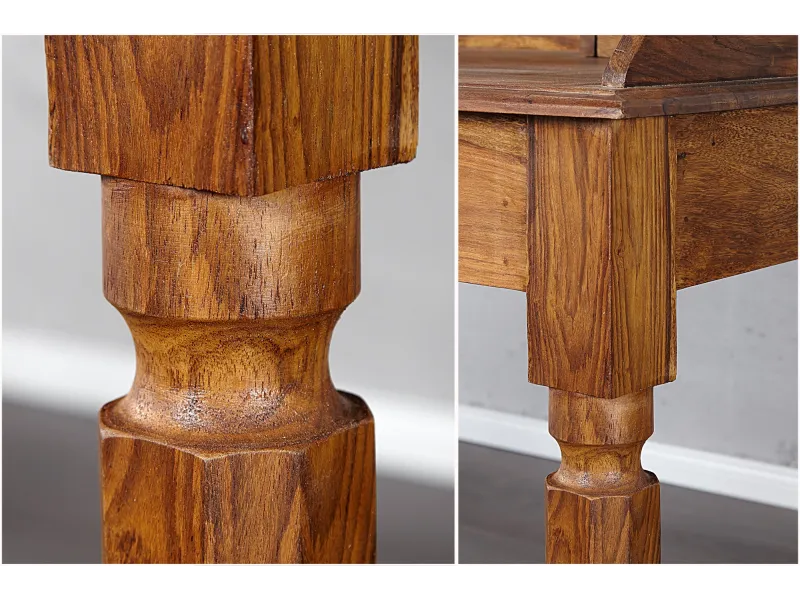 Bureau design de 115cm en bois massif naturel