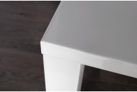 Table salle à manger blanche de forme carrée 80cm