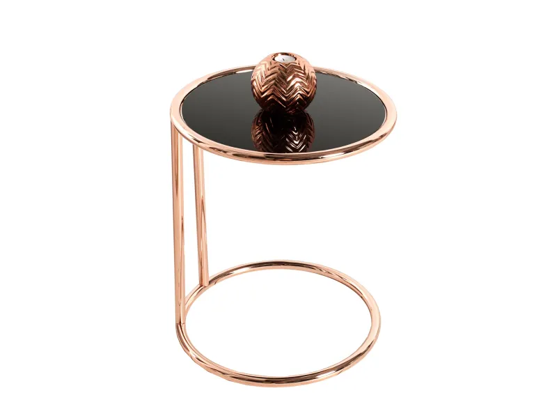 Table d'appoint 55 cm design en verre / métal