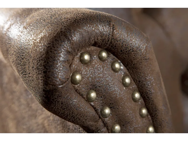 Fauteuil design chesterfield coloris marron