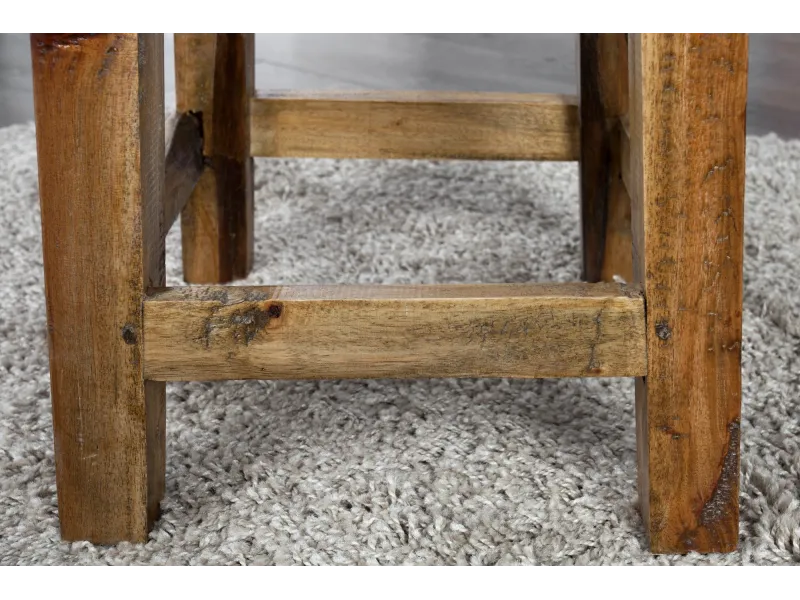 Tabouret design de 45cm en bois massif recyclé