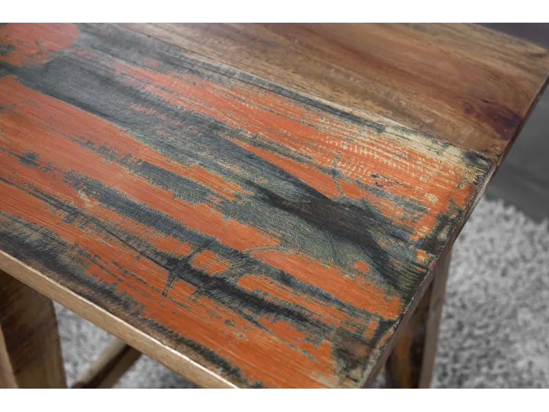 Tabouret design de 45cm en bois massif recyclé