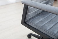 Chaise de bureau professionnel design coloris gris avec roulettes