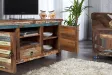 Meuble TV 150 cm design en bois recyclé multicouleur