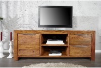 Meuble TV 135 cm en bois massif avec rangement