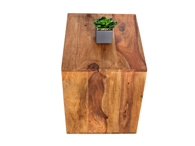 Cube de rangement 45 cm étagère design en bois massif