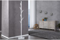 Porte-manteau design arbre en métal blanc