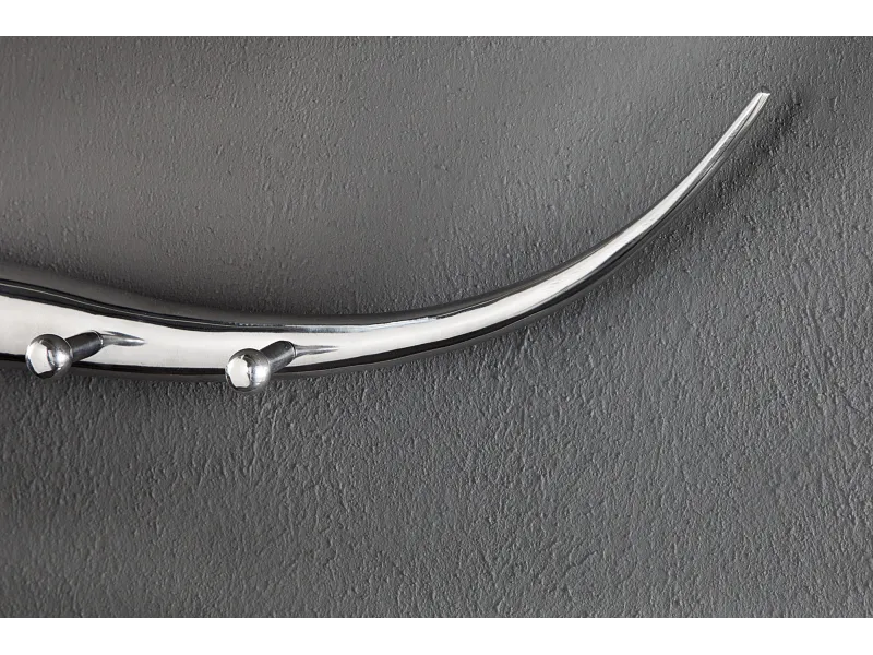 Patère tête de taureau à 4 crochets coloris argenté