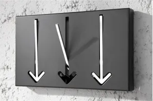 Porte-manteau avec 3 crochets flèches chromé