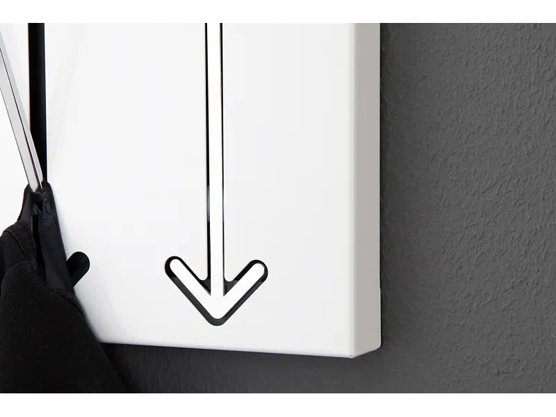 Porte-manteau avec 3 crochets flèches coloris blanc