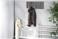 Garde-robe murale design 5 flèches en métal teinté noir