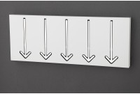 Porte-manteaux murale avec 5 flèches chromé