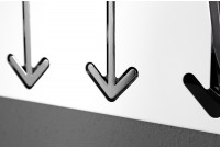 Porte-manteaux murale avec 5 flèches chromé