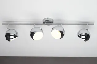 Lampe suspendue design "BUBBLE" en métal chromé