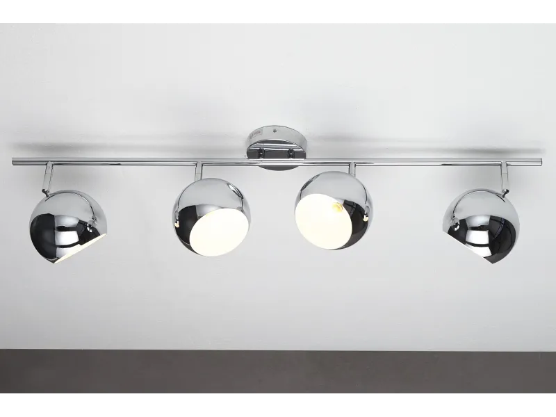 Lampe suspendue design "BUBBLE" en métal chromé