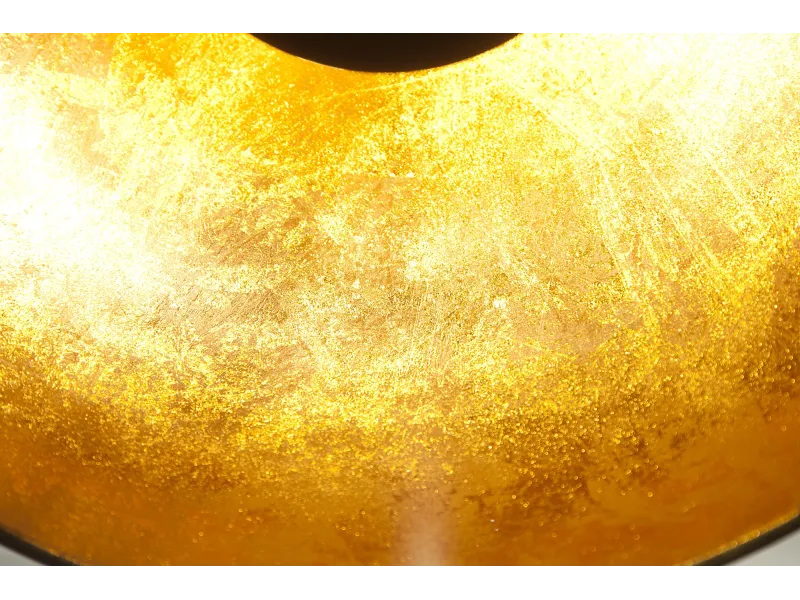 Lampe suspendue hémisphère coloris noir et d'or