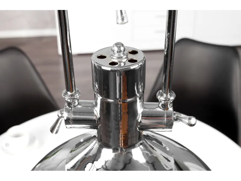 Lampe suspendue 45 cm design industriel en métal chromé