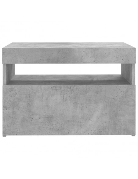 Meubles TV avec lumières LED 2 pcs gris béton 60x35x40 cm