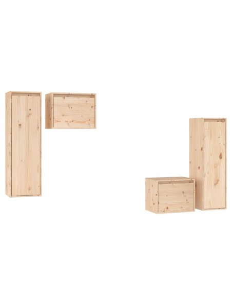 Meubles TV 4 pcs Bois massif de pin