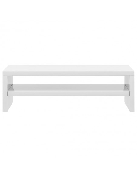 Support de moniteur Blanc brillant 42 x 24 x 13 cm Aggloméré