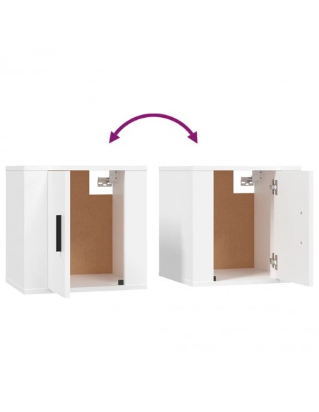 Ensemble de meubles TV 3 pcs Blanc Bois d'ingénierie