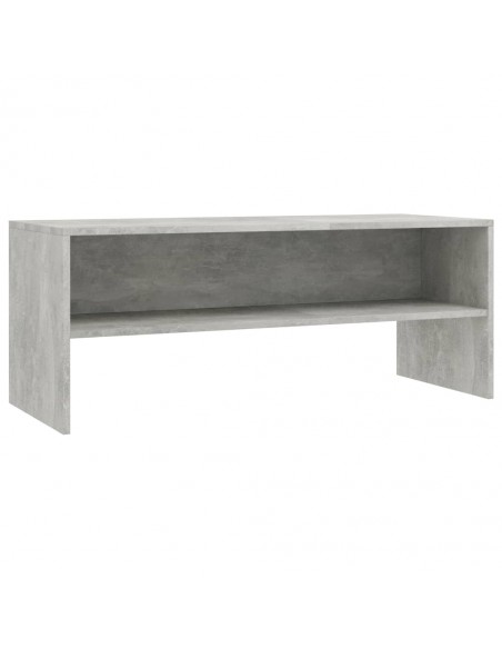 Meuble TV Gris béton 100 x 40 x 40 cm Aggloméré