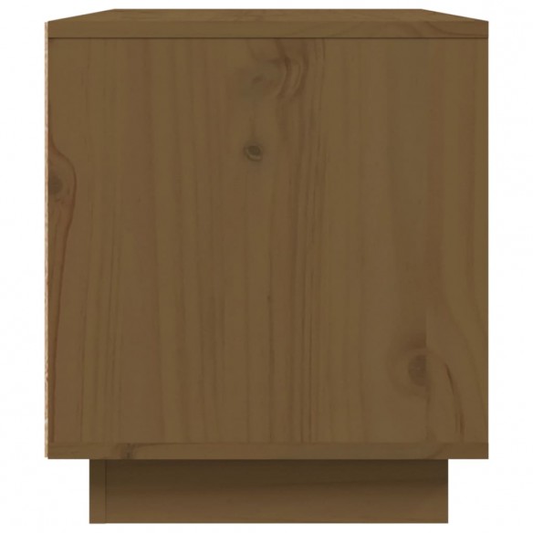 Meuble TV Marron miel 80x35x40,5 cm Bois de pin massif