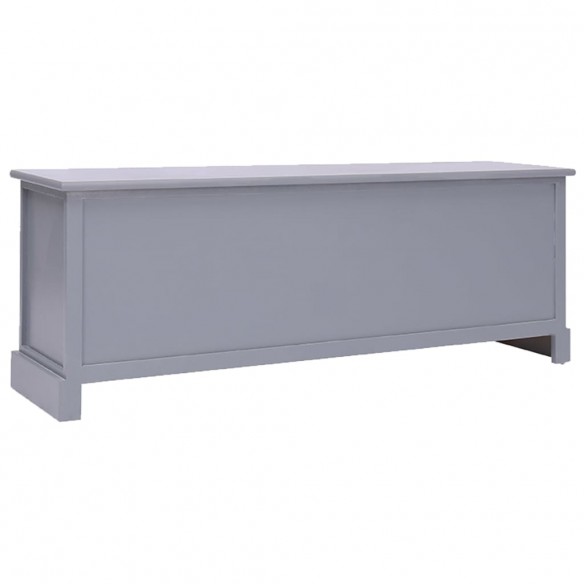 Meuble TV Gris foncé 108x30x40 cm Bois massif de Paulownia