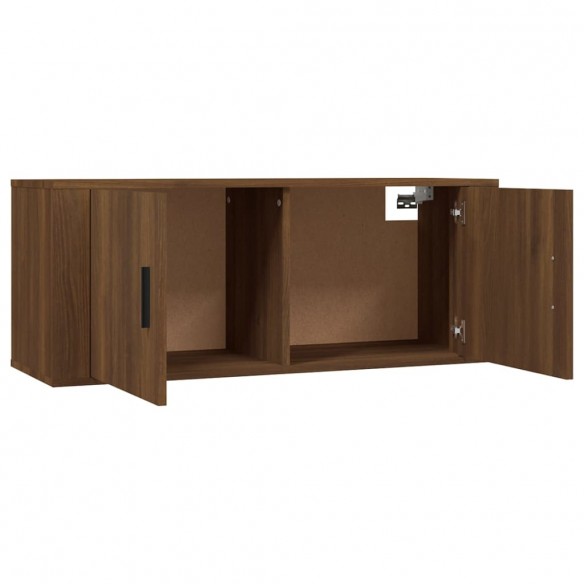 Meubles TV muraux 2 pcs chêne marron 100x34,5x40 cm