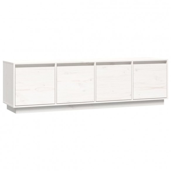 Meuble TV Blanc 156x37x45 cm Bois de pin massif