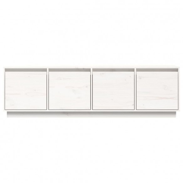 Meuble TV Blanc 156x37x45 cm Bois de pin massif