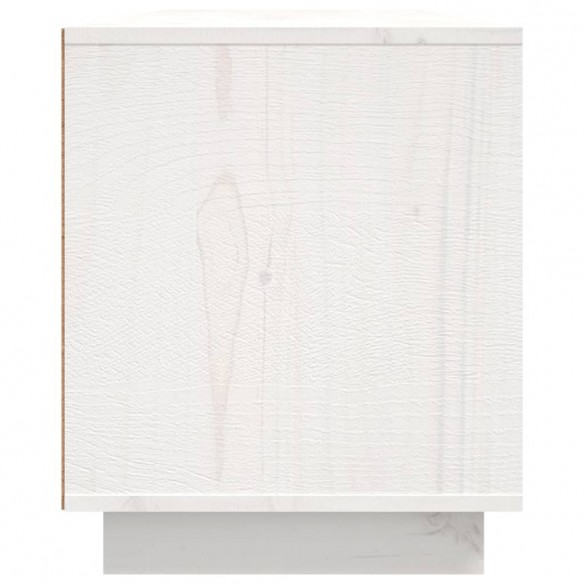 Meuble TV Blanc 156x37x45 cm Bois de pin massif