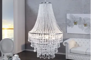 Lustre de luxe Royal 60cm avec des cristaux en strass transparent