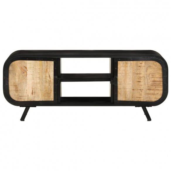 Meuble TV 110x30x45 cm Bois de manguier brut