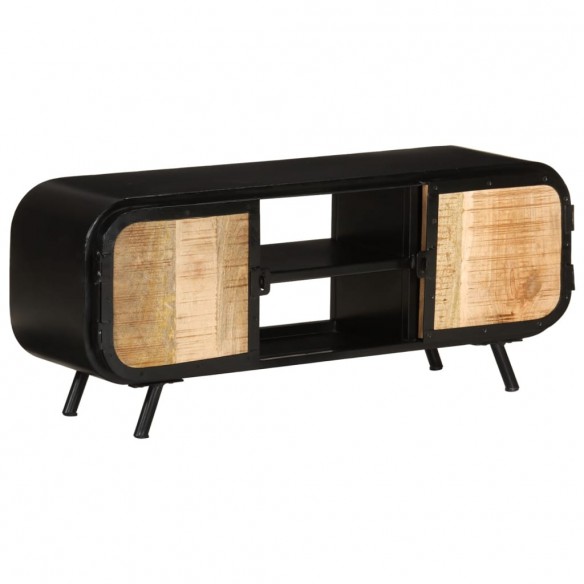 Meuble TV 110x30x45 cm Bois de manguier brut