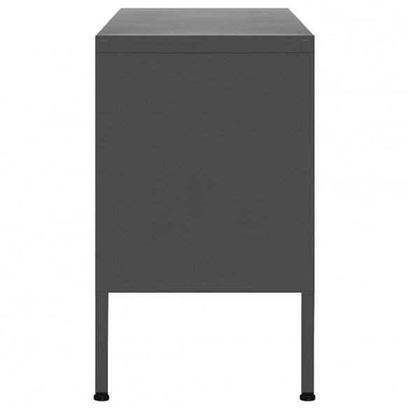 Meuble TV Anthracite 105x35x50 cm Acier