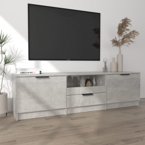 Meuble TV Gris béton 140x35x40 cm Bois d'ingénierie