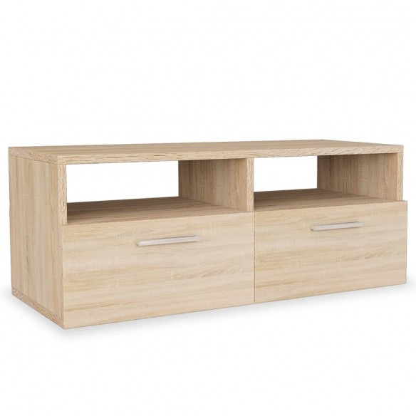 Meuble TV 2 pcs Aggloméré 95 x 35 x 36 cm Chêne