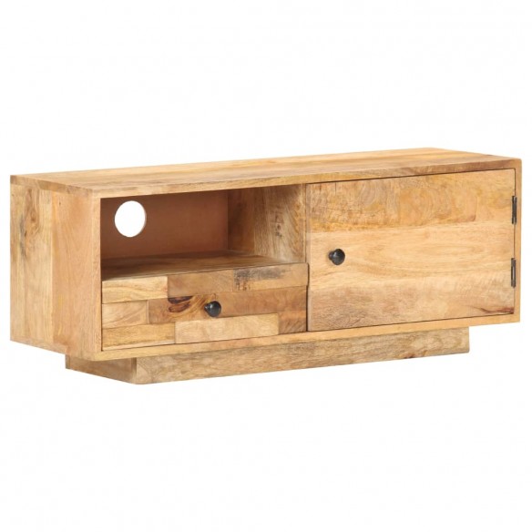 Meuble TV 90x30x35 cm Bois massif de manguier