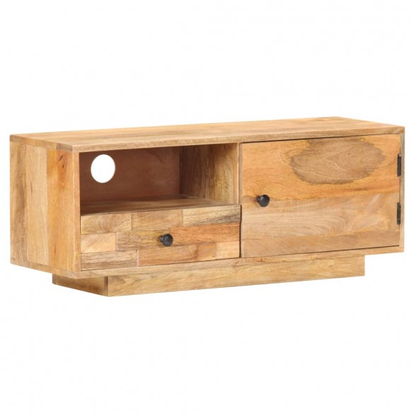 Meuble TV 90x30x35 cm Bois massif de manguier