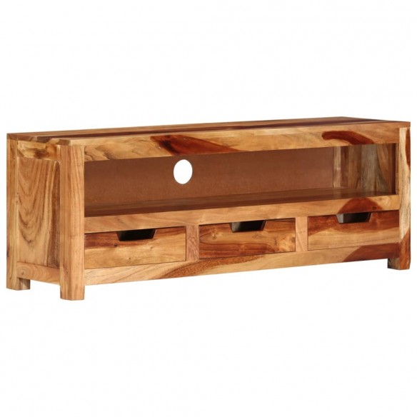 Meuble TV 110x30x40 cm Bois d'acacia massif