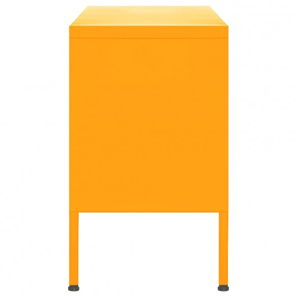 Meuble TV Jaune moutarde 105x35x50 cm Acier