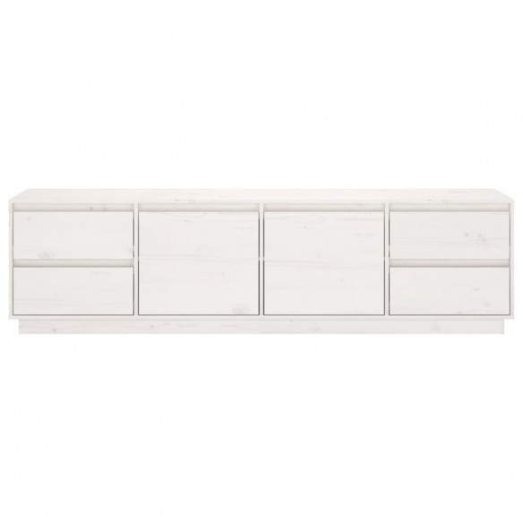 Meuble TV Blanc 176x37x47,5 cm Bois de pin massif