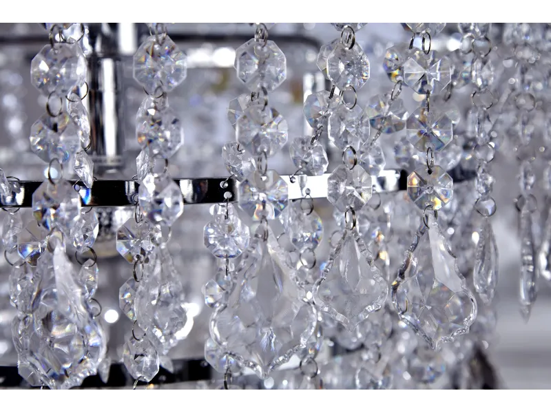 Lustre de luxe Royal 60cm avec des cristaux en strass transparent